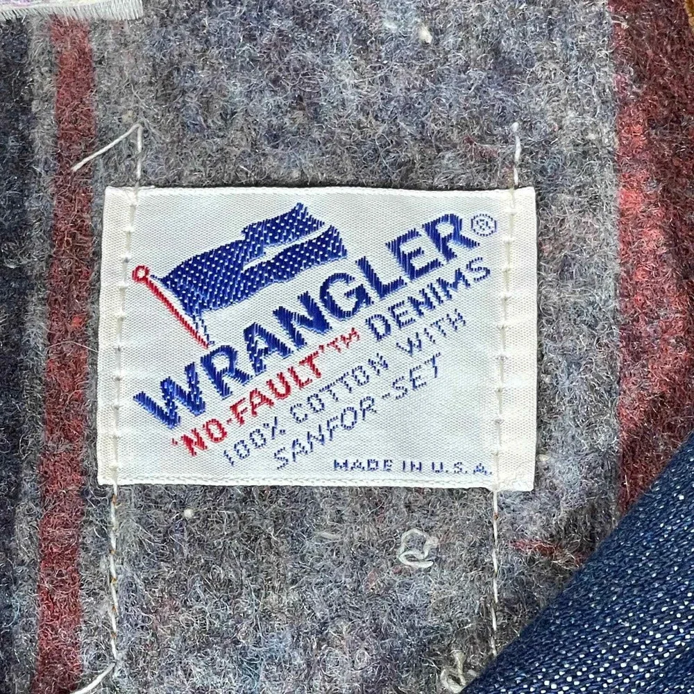 RARE 70s USA Vintage Wrangler No Fault Denim Blanket Lined Jacket - Picture 8 of 9